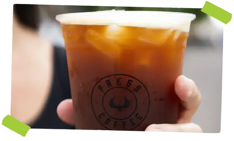 Press Limited-Time Drink, Coconut Water Americano