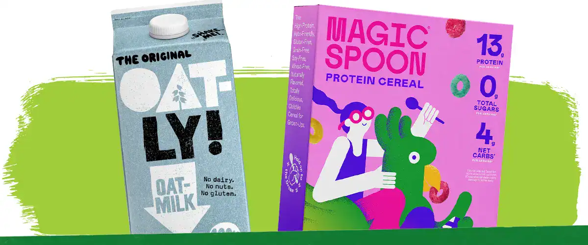 Oatly and Magic Spoon products