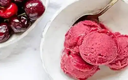 Better-For-You Cherry Lime Sorbet