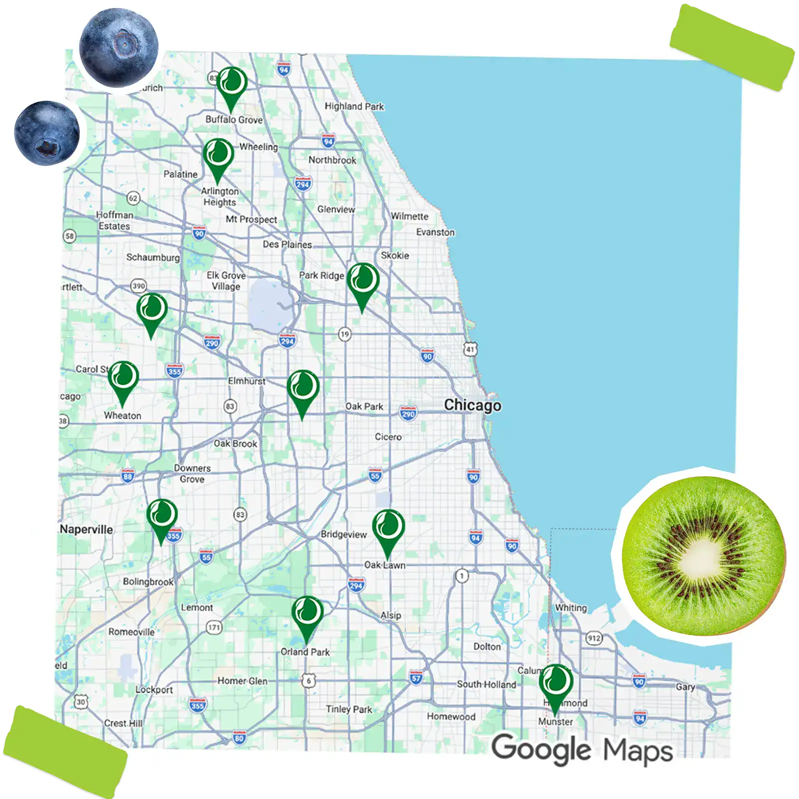 Chicago Map courtesy of Google Maps